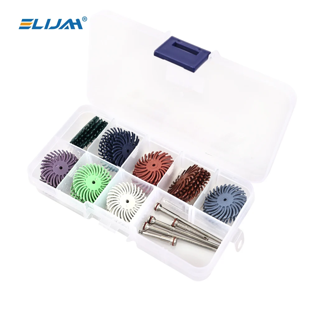 

ELIJAH 40Pcs Dental Polishing Disc Finishing Silicone Rubber Spiral Polishing Disc Wheel 2.35mm Mandrel Oral Teeth Polisher Kits