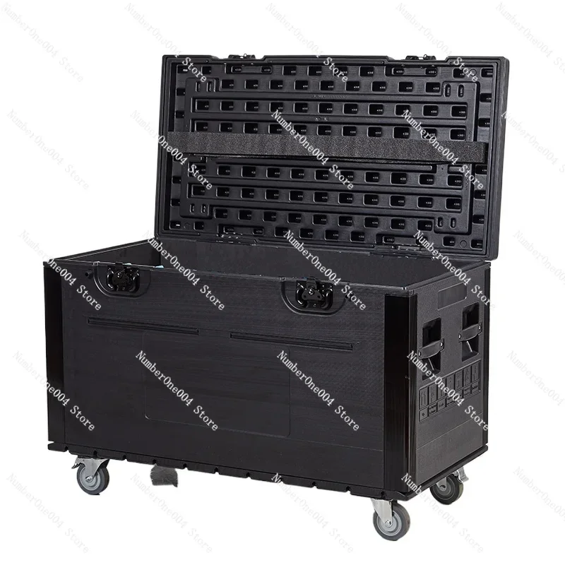 PE Plastic Large Stage Equipment Crew Aviation Turnover Wire Box Spare Box Stall Storage Toolbox with Wheels