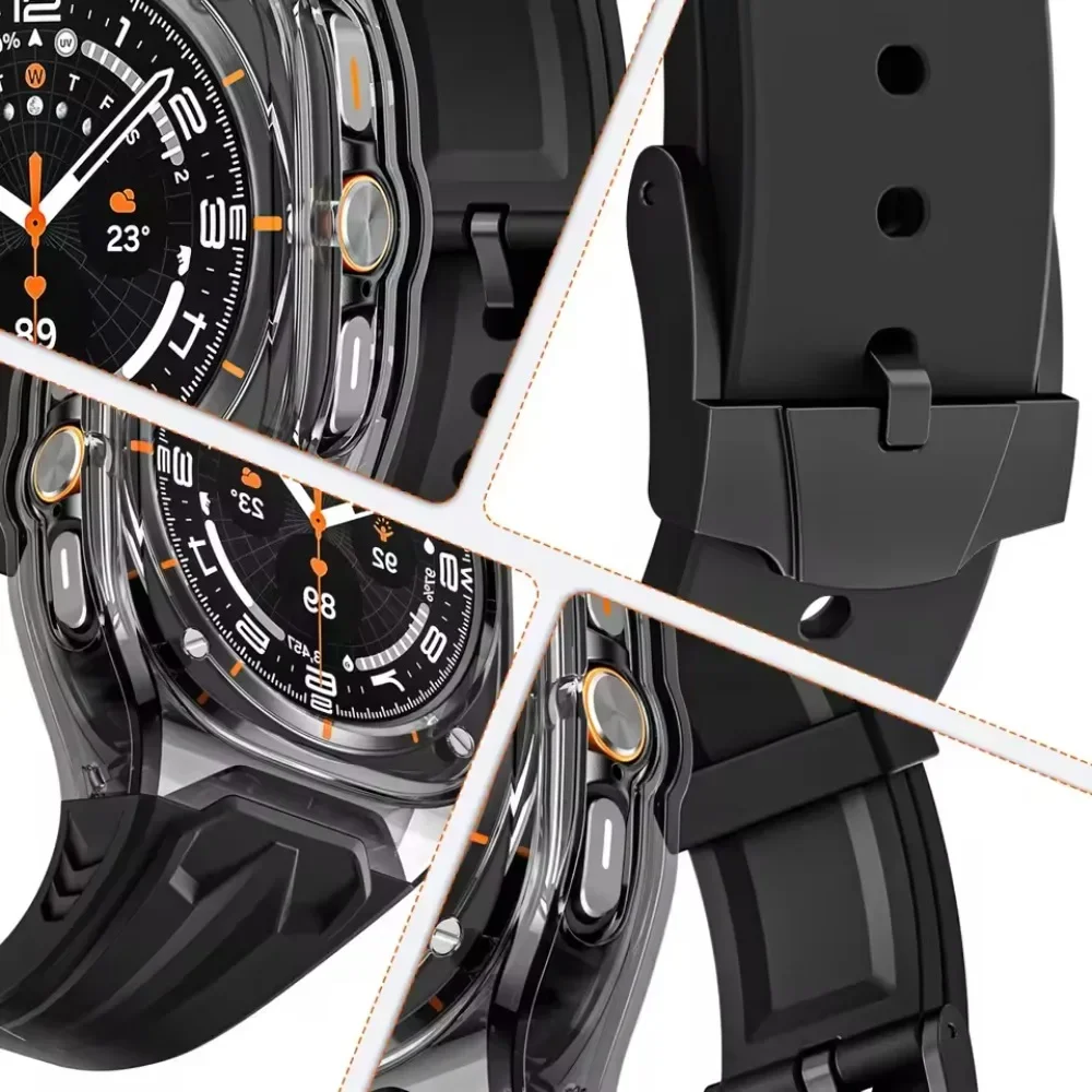 PC Case+TPU Strap for Samsung Galaxy Watch Ultra 2 1 47mm Comfortable Integrated Modified Watchband Belt Galaxy Watch Ultra 2025