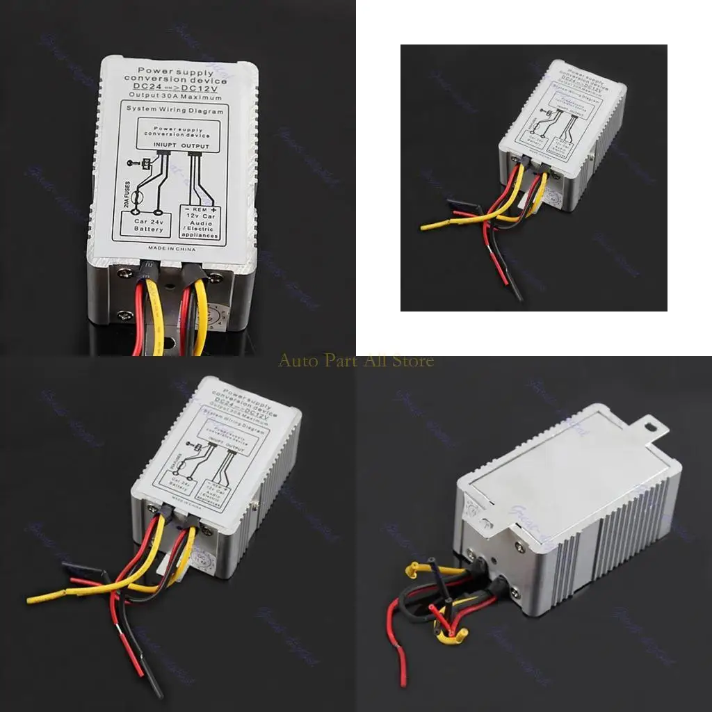 

24V to 12V DC-DC Conversion Device Car Power Supply Inverter Converter 30A