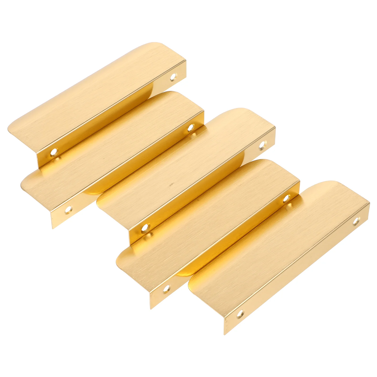 

5PCS Round Arc Cabinet H les Modern Concealed Long Pulls for Cupboard Doors Nordic Style Adhesive Drawer Finger Edge Pulls