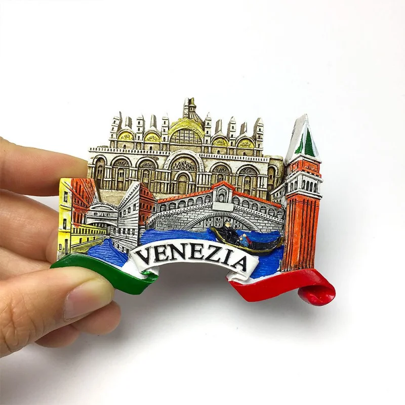 

Italy Venice Water City 3D Simulation Famous Architecture Magnetic Fridge Magnet High-Value Craft Gift