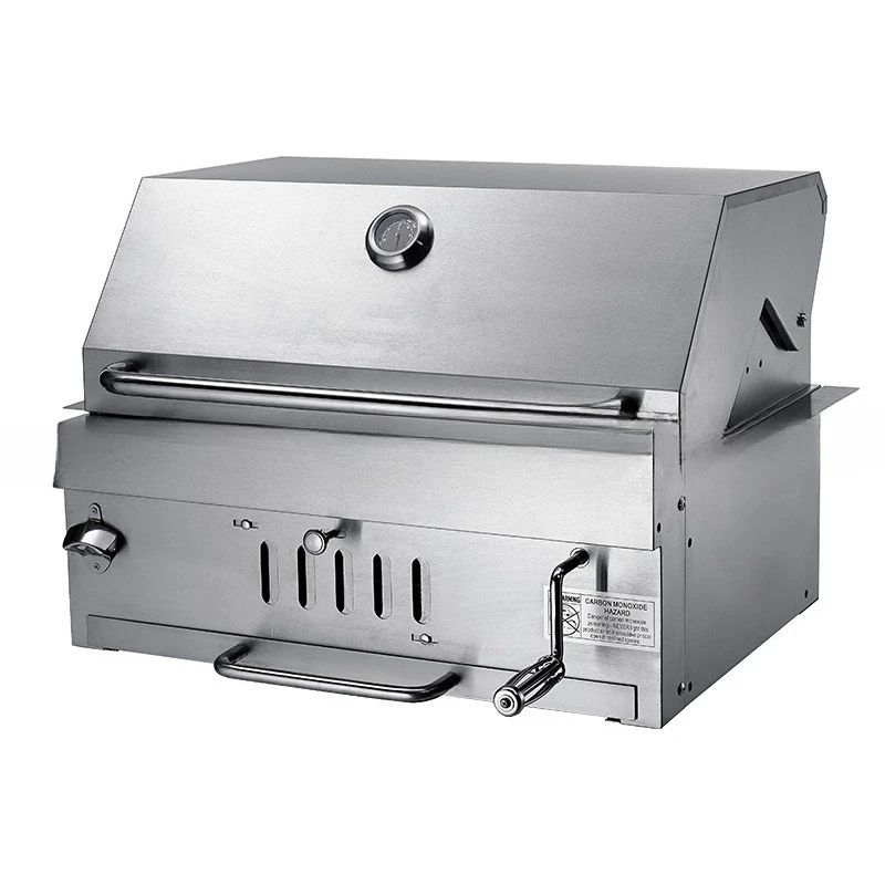 

Stainless steel outdoor embedded charcoal stove, charcoal oven outdoor garden embedded barbecue grill BBQ