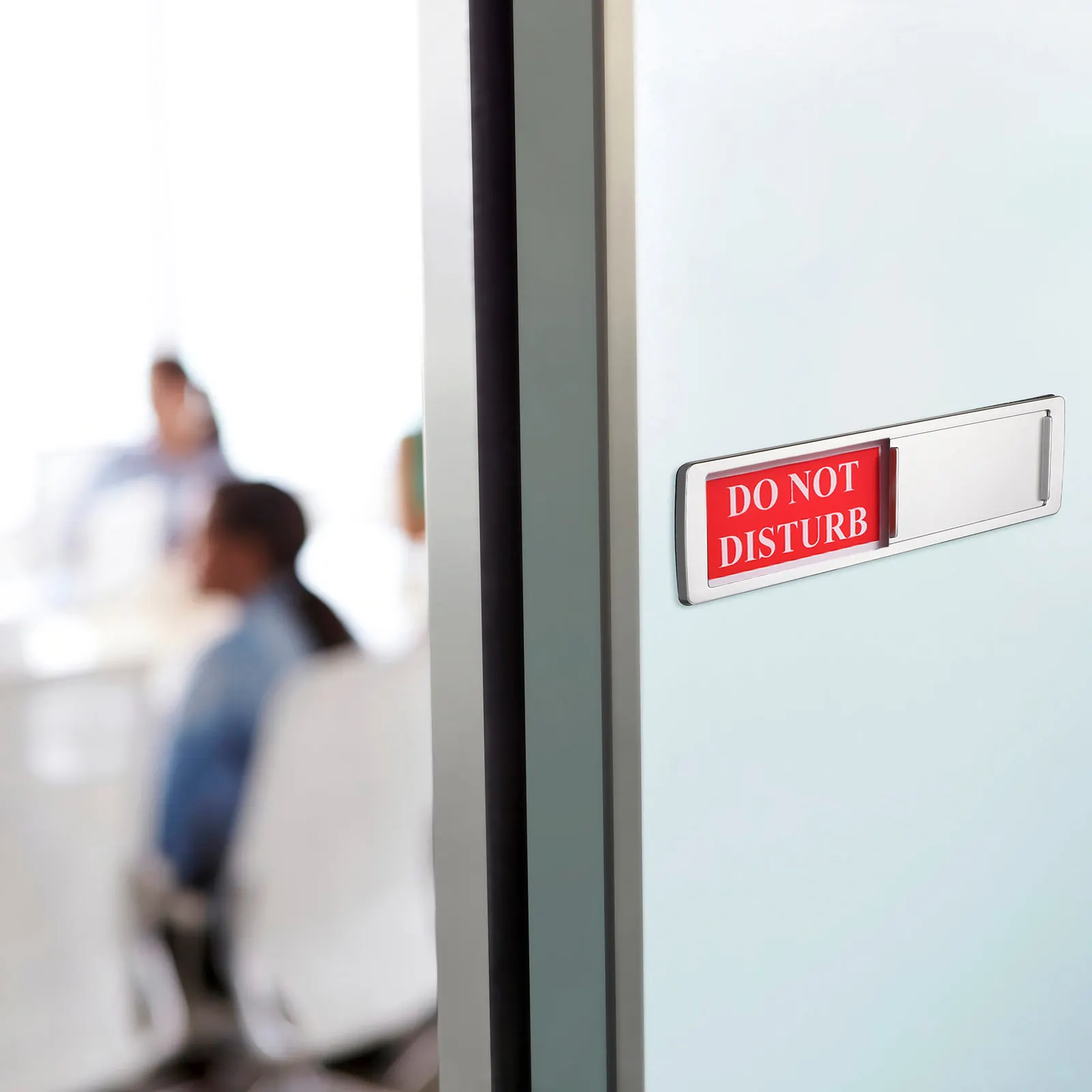 2Pcs Privacy Sign Magnetic Slider Slide Door Sign Office Conference Restroom Privacy Slide Door Indicator Do Not Disturb Welcome