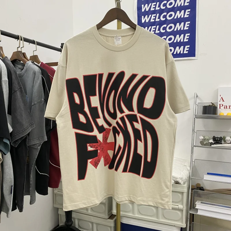 

American Sle Printed Loose Cotton T-irt f Sve Summer Casual ex round Ne ort Sve Youth Faion Top