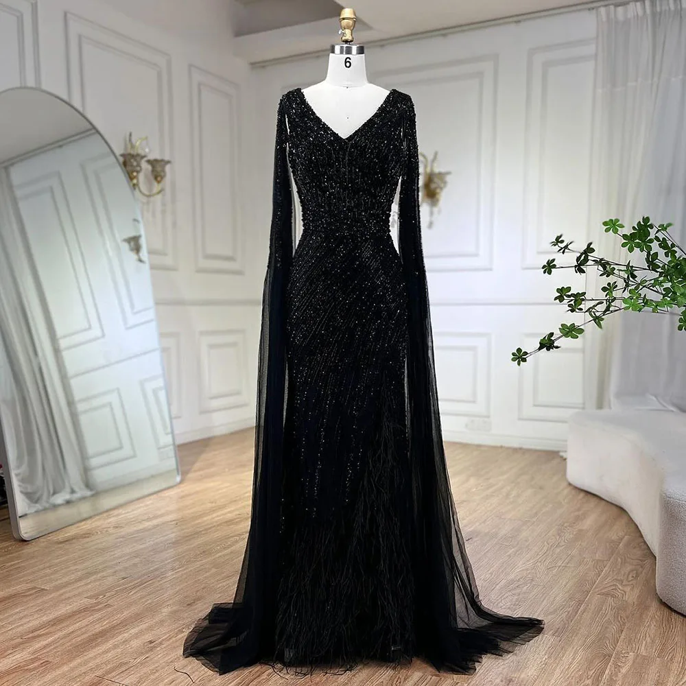 Green Ball Gown Fantasy: A Comprehensive Review of the SERENE HILL  Customized 2025 Green Arabic Feathers Mermaid Evening Dress