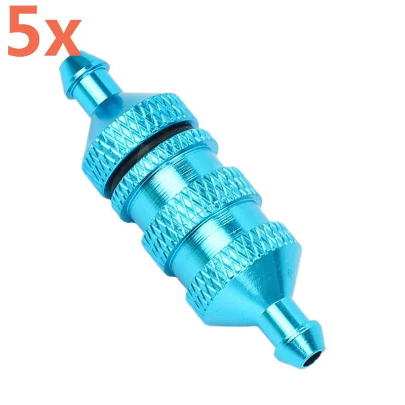 5Pcs/Lot HSP Aluminum Fuel Filter Nitro Engine Parts 80118 Fuel Tank Spare Part For 1/8 RC Model Car