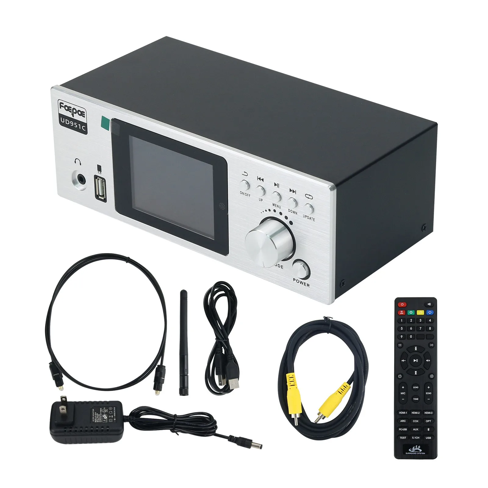 

HiFiAMP UD951C-PRO+ Flagship Version DSD Digital Turntable Audio Decoder ES9038PRO DAC QCC5125 Support 5.8GHz Transmission