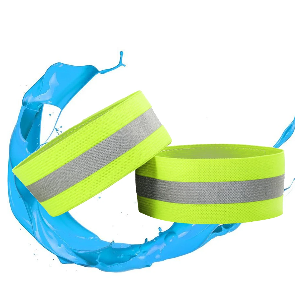 

2 PCS/Pair Reflective Bracelet Night Running Wristband Wristbands Elastic Ankle Riding