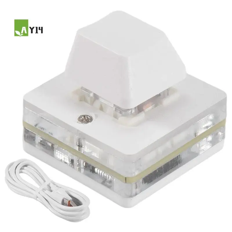 AY14 -1-Key Shortcut Keyboard USB Custom Programmable Macro Keyboard Hot Key Mouse One Key Button RGB Mini Keypad