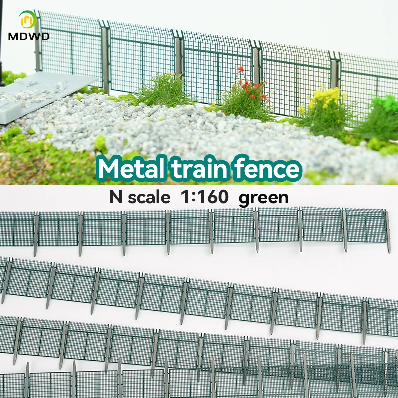 

N Scale Model Train Tracks With Flexible Railway Metal Fence Miniature Landscape Diorama Railroad Scenery