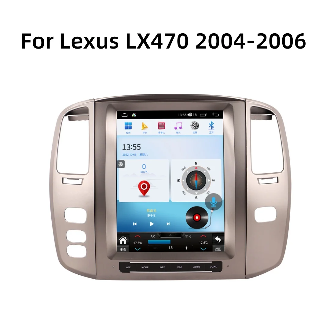 

12.1Inch Android 13 Qualcomm Tesla style Car radio Multimedia Player For Lexus LX470 2004-2006 GPS Navi Stereo Autoradio Carplay