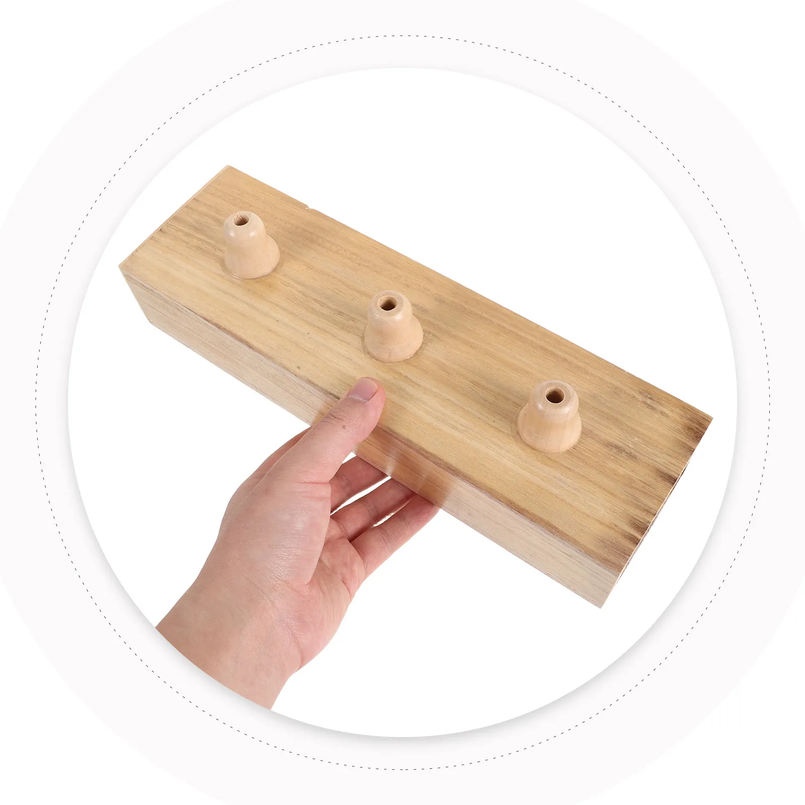 Tuning Fork Wooden Resonator Box Dual Compartment 18Cm Sound Soothing for Meditation Classroom Physics Test Music Acoustic
