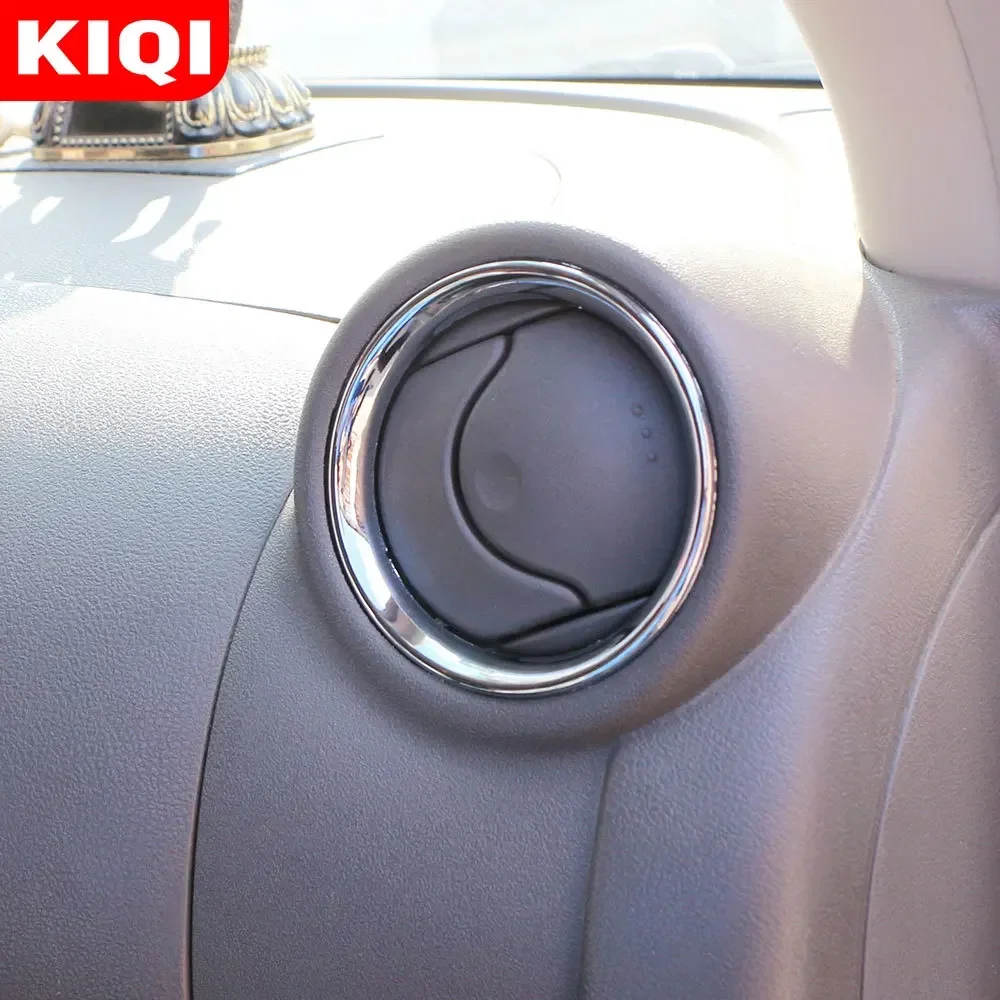 Air Outlet Cover for Nissan Versa Almera Latio 2012 - 2015 2016 2017 Chrome A/C Air Vent Ring Cover Trim Car Styling Sticker