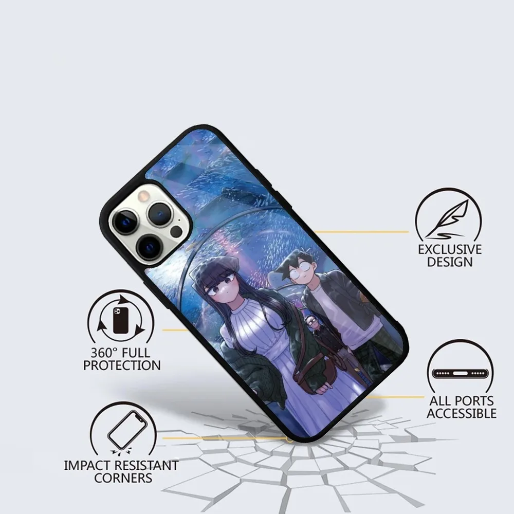 Anime K-Komi Shouko Phone Case For iPhone 16,15,14,13,12,11,Plus,Pro,Max Mini Magsafe Magnetic Wireless Charging