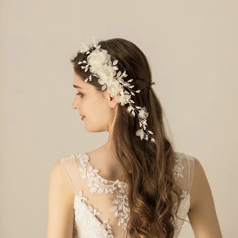 Bridal Flower Headwear Exquisite Pearl Hair Grooming Wedding Dress Accessories Wholesale