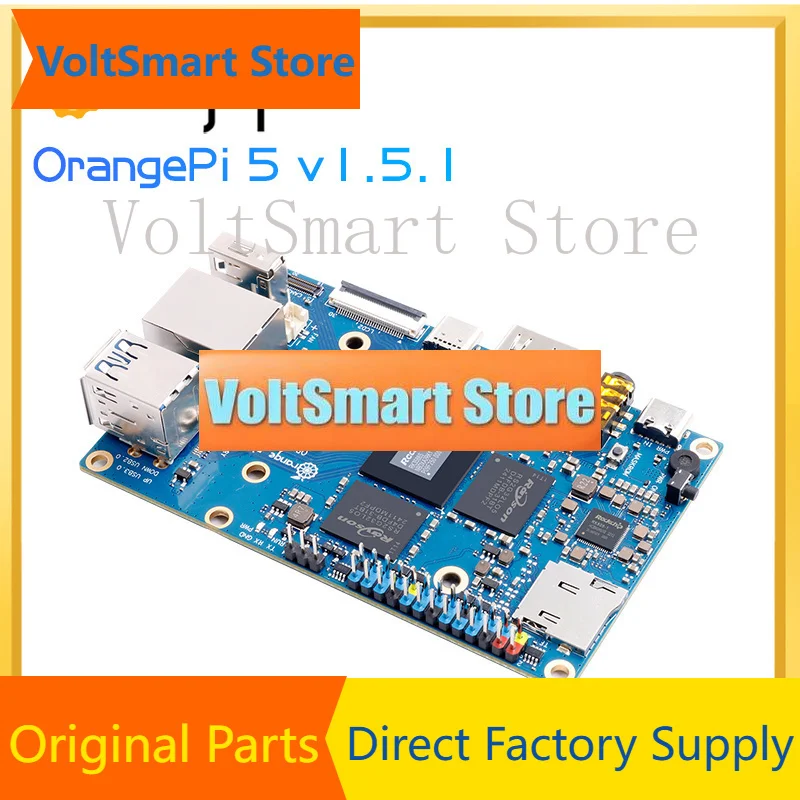 VoltSOrange Pi 5 8GB V1.5.1 RK3588S LPDDR5 Single Board Computer, Run Android Debian OS