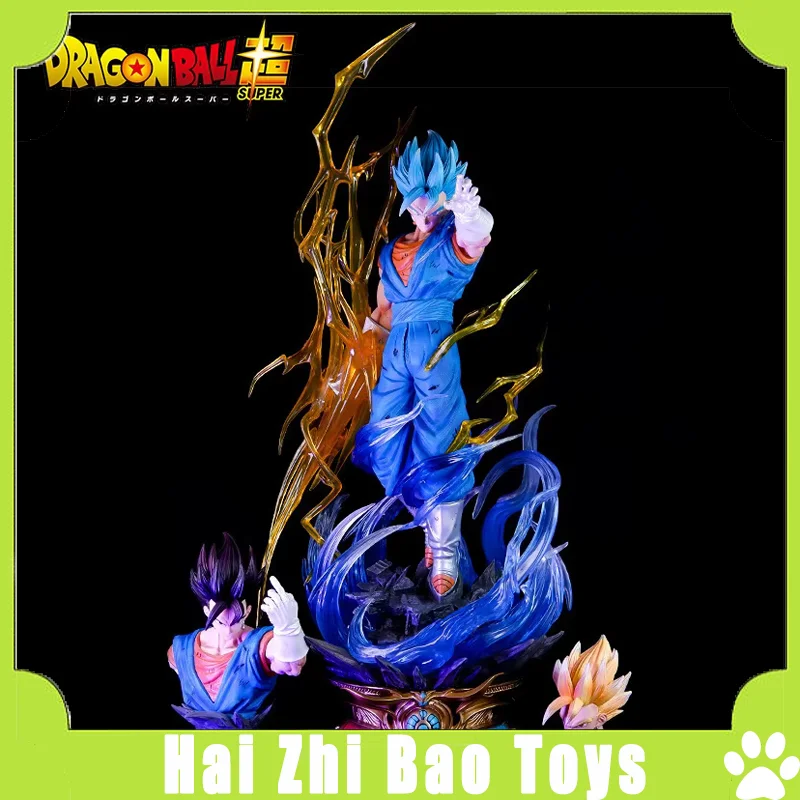 58cm Dragon Ball Yun Qi Vegetto Super Saiyan Anime Figure Model Gk Statue Boys Collection Desktop Decoration Ornament Toys Gifts