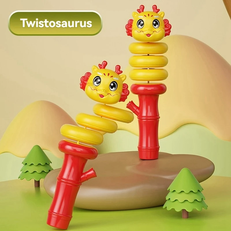 Boxed Kinderpfeife Spielzeugpfeife Kinder Cartoon Spielzeug Pfeife für Kinder Sinnesspielzeug Pfeife für Urlaub Twisted Dragon Gelb