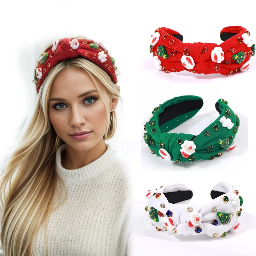 Bandeau de cheveux de Noël en biscuits, arc de flocon de neige, père Noël, beurre, vêtements de sauna, perles, gril, bonhomme de neige, cerceau créatif, cadeaux populaires