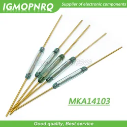 5pcs MKA14103 Reed Switch 1.8*10mm Magnetic Control Switch Green Glass Reed Switches Glass Normally Open NO Contact For Sensors