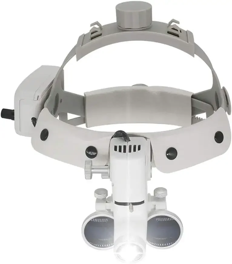 Portable 2.5X/3.5X Medical Dental Loupe Magnifier Wireless ENT Surgical High Intensity Headlight Headlamps
