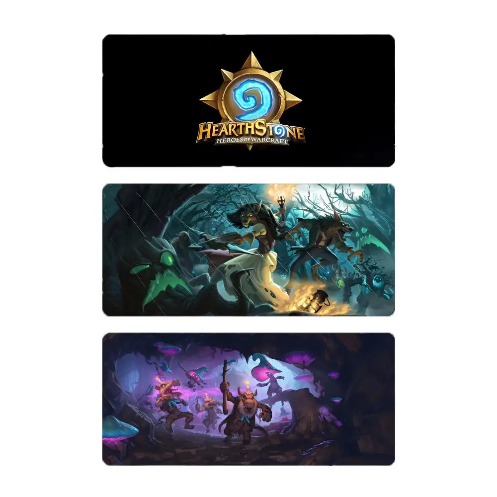 card game poster fantasy print H-Hearthstone Mouse Pad Large Gaming Mousepad with Stitched Edges Thickened Desk Mat PC