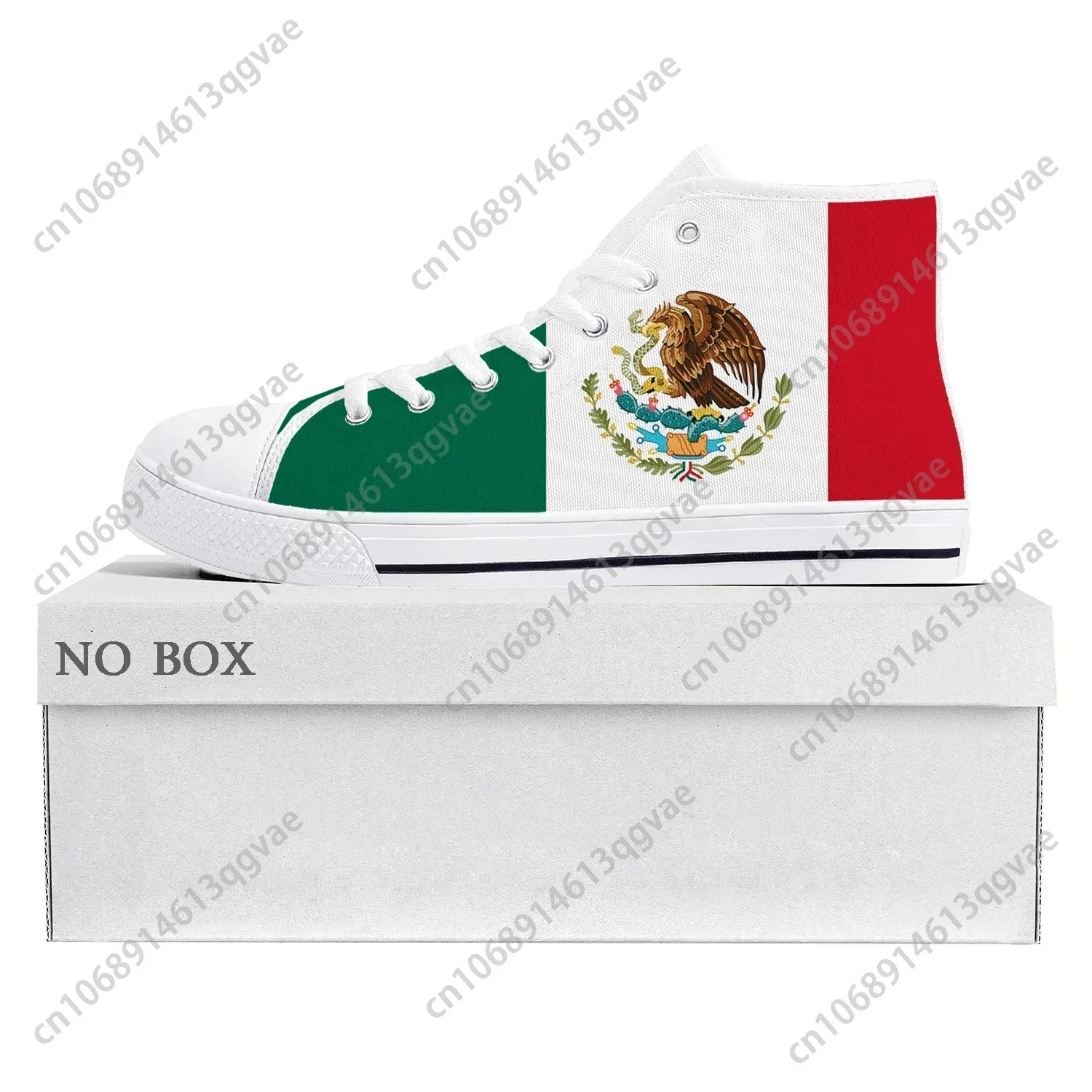 Mexican Flag High Top High Quality Sneakers Mens Womens Teenager Canvas Sneaker Mexico Casual Couple Shoes Custom Shoe