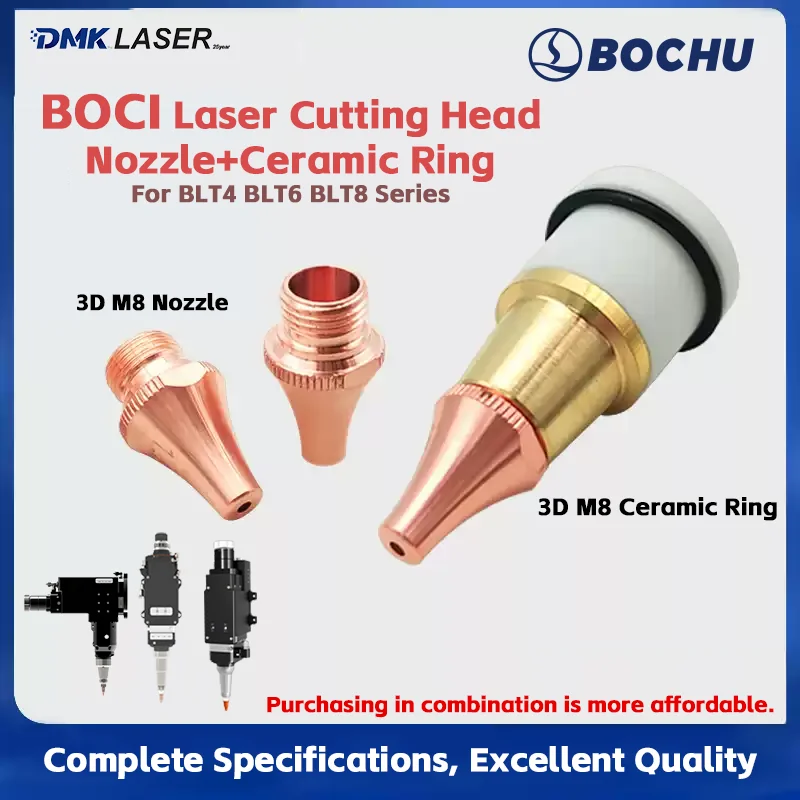 BOCI BOCHU Laser Cutting Nozzle D11 H19 M8 Nozzles 3D Ceramic Ring For Pipe Laser Cut Head BLT BLT310T BLT421TS BLT441T BLT520H