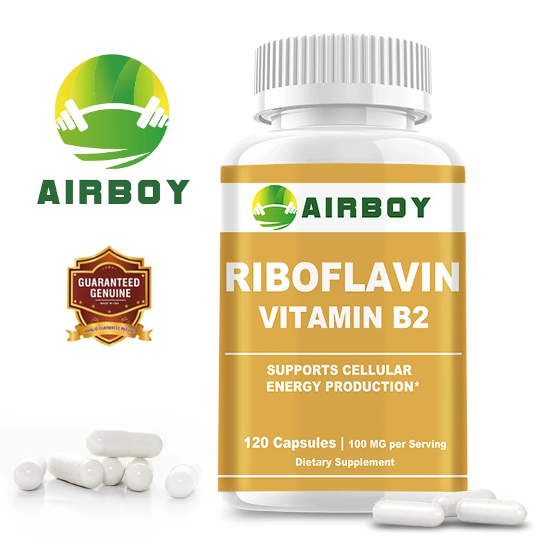 

Riboflavin Vitamin B2 - Promotes Cellular Energy Production, Supports Skin Health