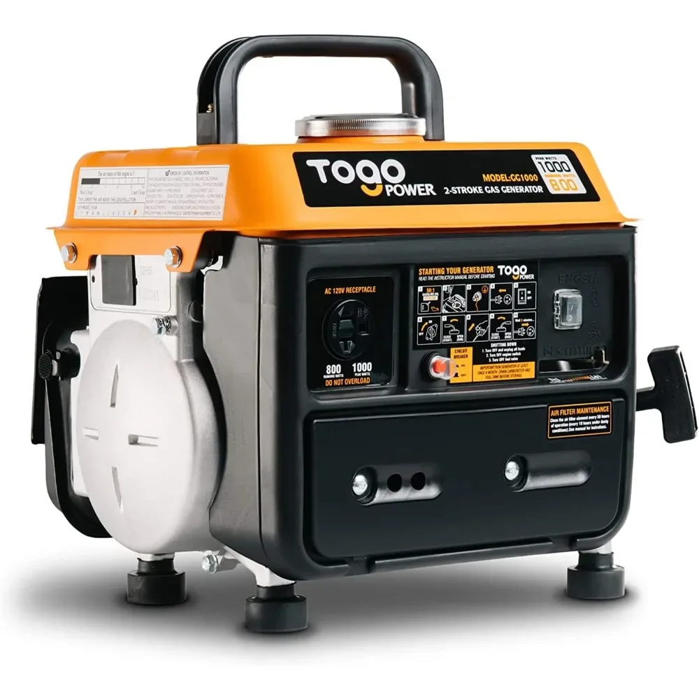 Portable Generator, for 1000W Gasoline Powered Generator for Backup Home Use Camping Outdoors