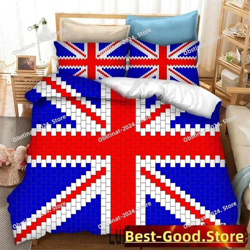 3D Print Britain United Kingdom Flag Bedding set Printed Duvet Cover Pillowcase Single Double Queen Super King Size Sets