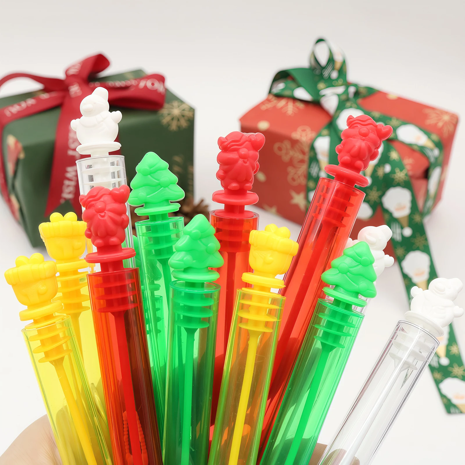 Paquet de 20/40 Mini baguettes à bulles en vrac 4 couleurs pour noël, mariage, utilisation d'activités intérieures et extérieures, cadeaux de fête à bulles