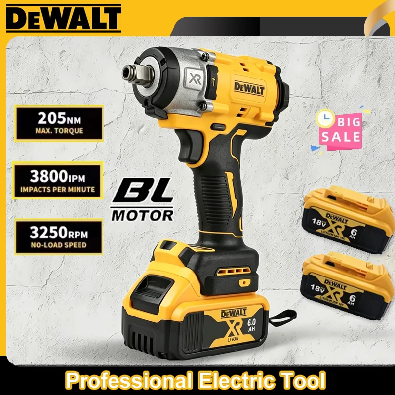 Dewalt 3250RPM 1/2 Zoll Bürstenloser 205N.m Schlagbohrer Multifunktionaler Kabelloser Schraubendreher Wiederaufladbare Elektrowerkzeuge