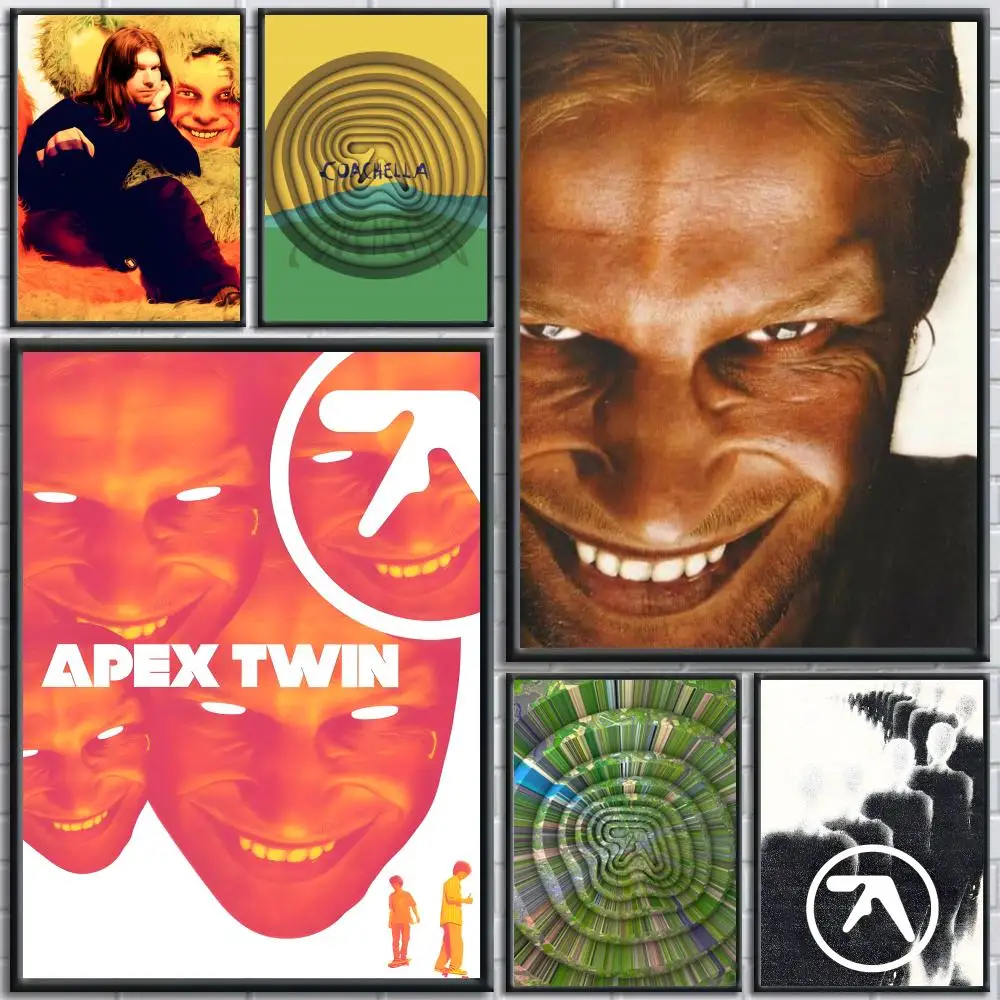 Band A-aphex Twin Painting Calligraphy Wall Art Canvas Poster Premium Home Decor Print for Living Room Bedroom
