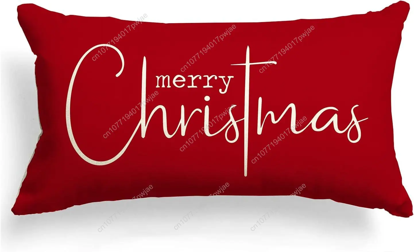 Christmas Pillow Covers Merry Christmas Throw Pillow Decorative Christmas Red Cotton Cloth Linen Cloth Pillow Cover Sofa Cover D