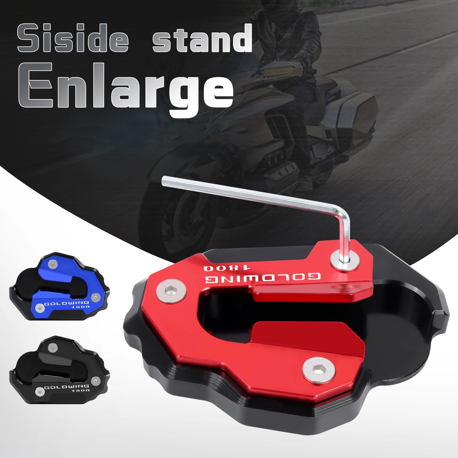 

Motorcycle Kickstand Support Plate Foot Side Stand Enlarge Extension Pad For HONDA Goldwing 1800 GL 1800 F6B GL1800 2020-2023