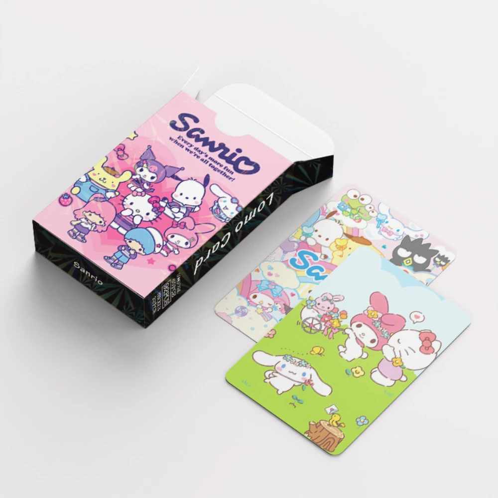 92Pcs Sanrio Hello Kitty Melody Sticker Card Anime Cinnamoroll Student Toys Ins Style 3-Inch Cartoon Small Cards Children'S Gift
