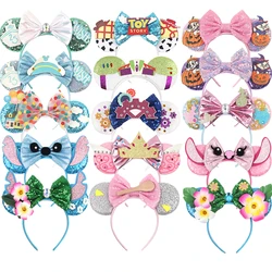 Fashion New Cute Mouse Ears Headband Featival Party Sequins Bow Hairband For Girls Children Boutique Women DIY Hair Accessories