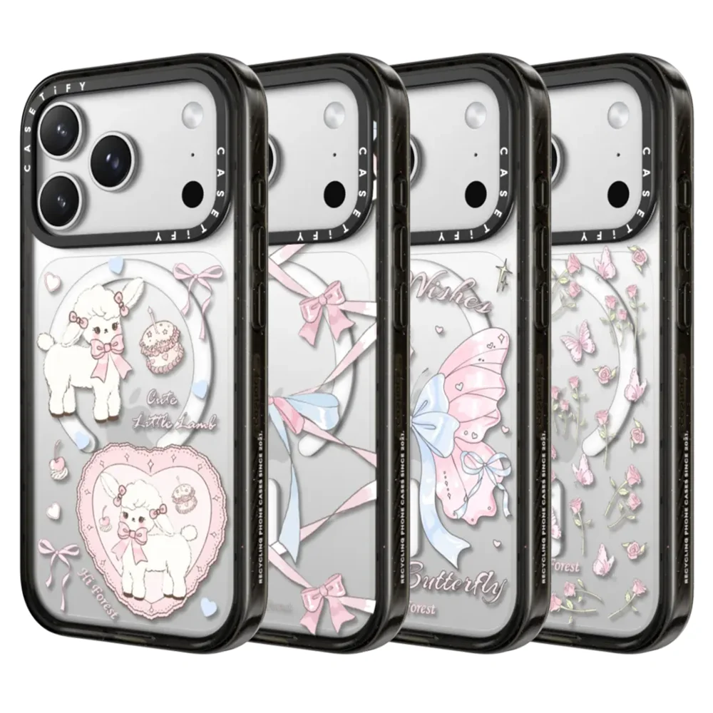 

CASETiFY Spring Morning News Series Lamb Print Magnetic Drop-proof Case for iPhone 13 14 15 17 16 Pro Max Air Plus Protect Cover