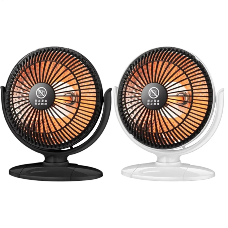 Portable 6in Desktop Electric Heater 200W, Energy Saving Mini Space Heater with Overheat Shutoff for Home Office Bedroom Winter