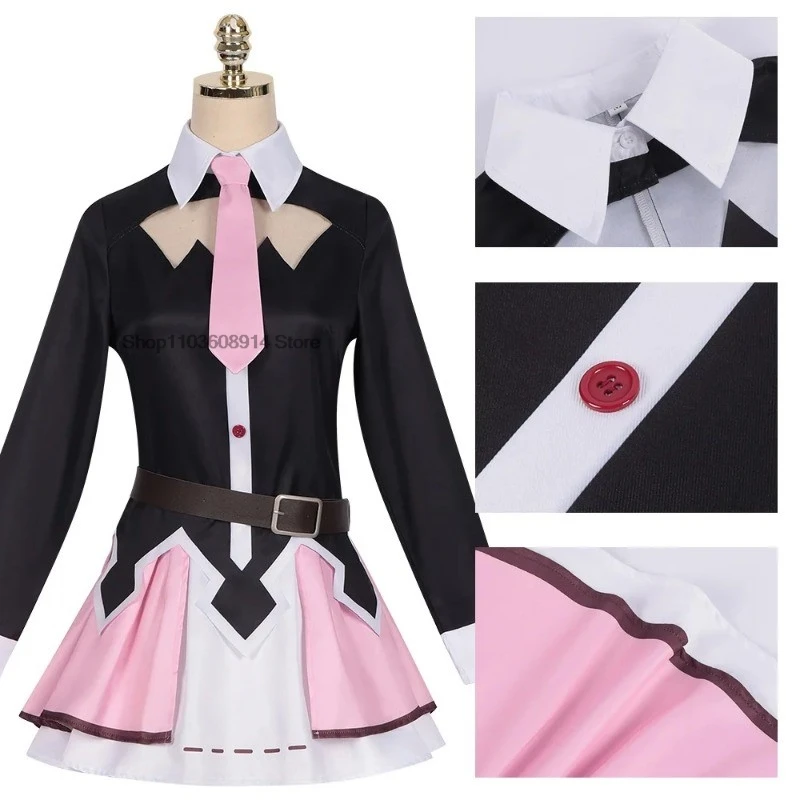 

Anime God’s Blessing on This Wonderful World New Character Yunyun Cosplay Costume Top Dress Bow Tie Headwear Belt Stocking Set