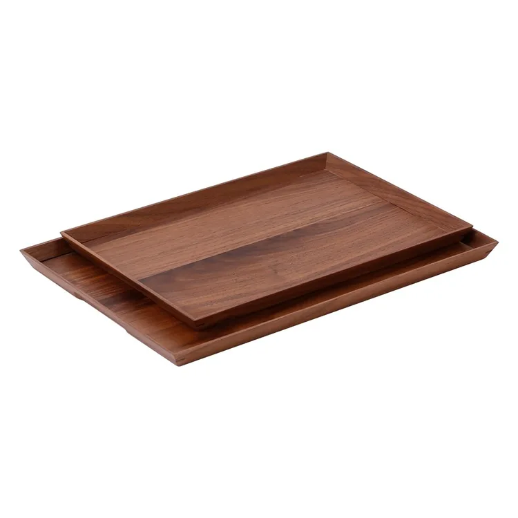 

Tray Tea Household Breakfast Large Hotel Dining Black Walnut Japanese Simple