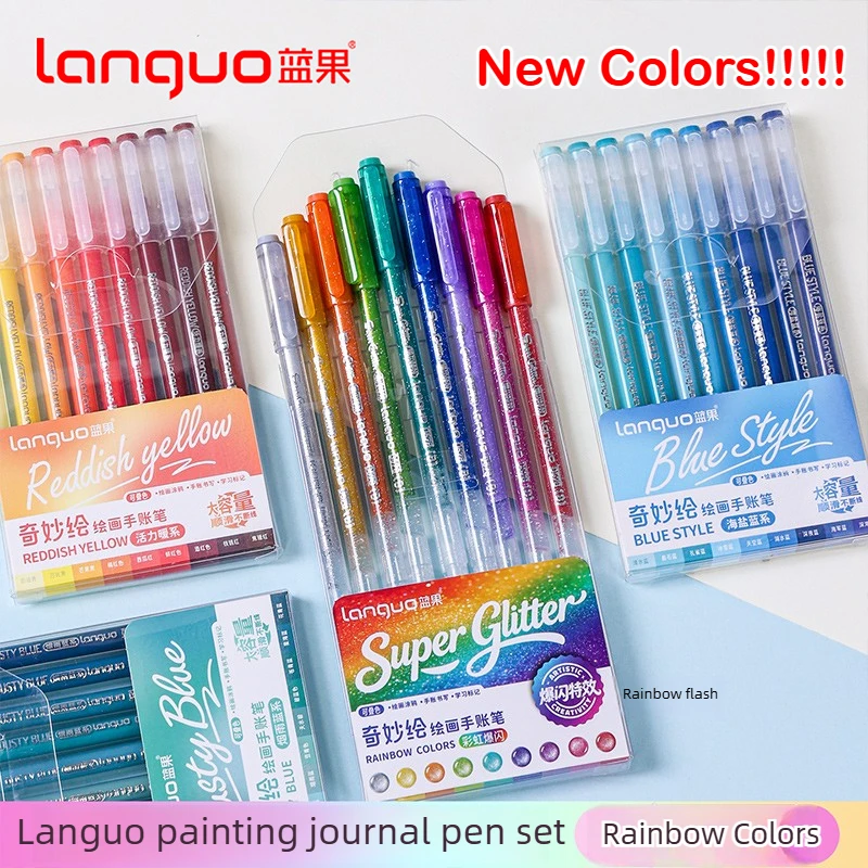 LANGUO New Colors 45/9 Colors Morandi Gel Pen Student Diary Scrapbook Painting DIY Set Color Drawing Art Markers School Supplies