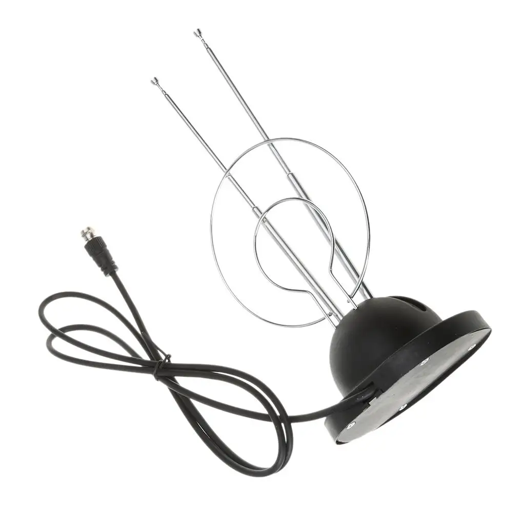 Lightweight Plastic Indoor TV Antenna Rabbit Ears High Performance Aerial for Digital Reception
