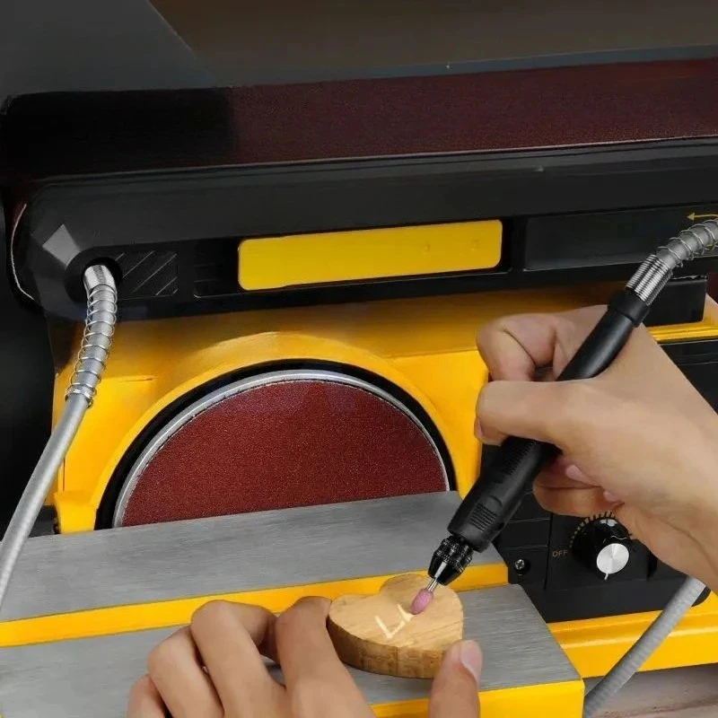 Belt Sanding ,Woodworking V Sandpaper Polishing hine,0-4° Angle Adjustle