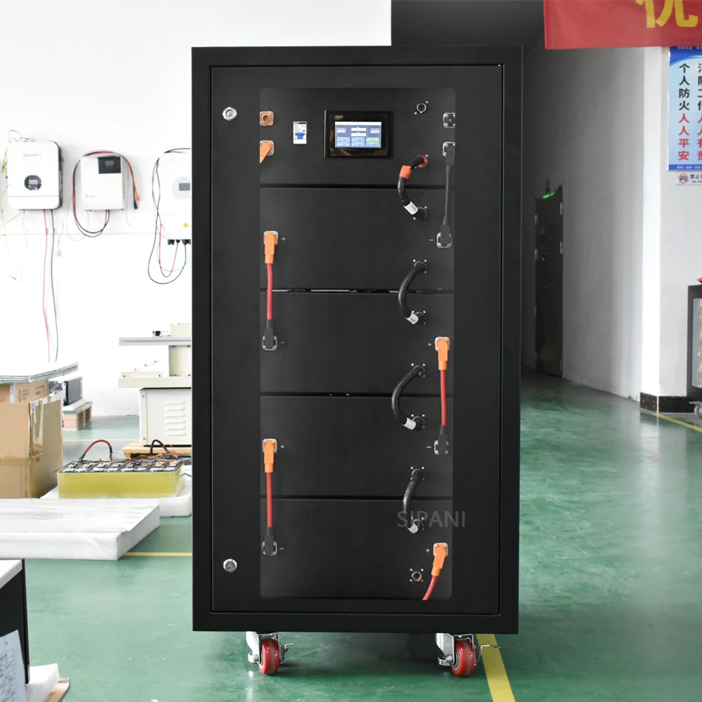 High Voltage LiFePO4 Lithium Battery 96V-512V 100-200AH SIPANI CD-SRB48600 Rack Type Energy Storage For Solar Systems