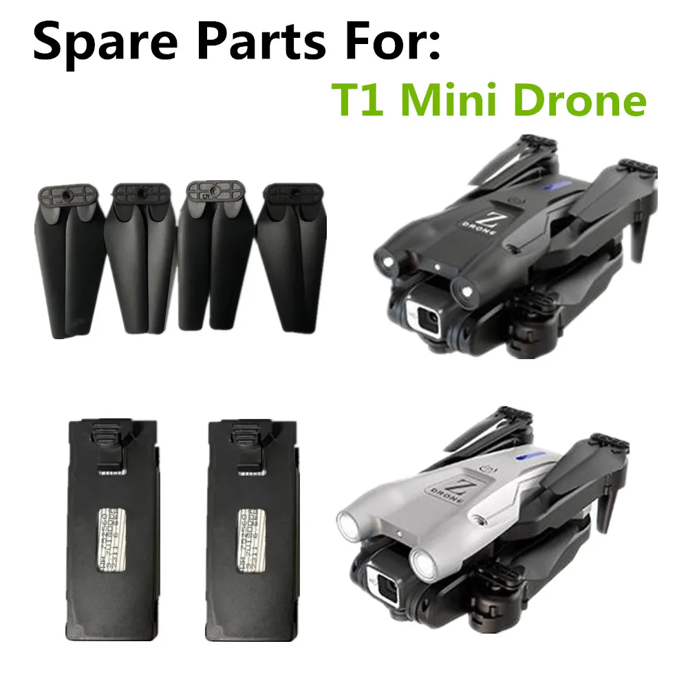 3.7V 1800mAh / 3600mAh Battery / Propeller Maple Leaf  Accessories Use For T1 Mini Drone T1 Mini Battery Spare Parts