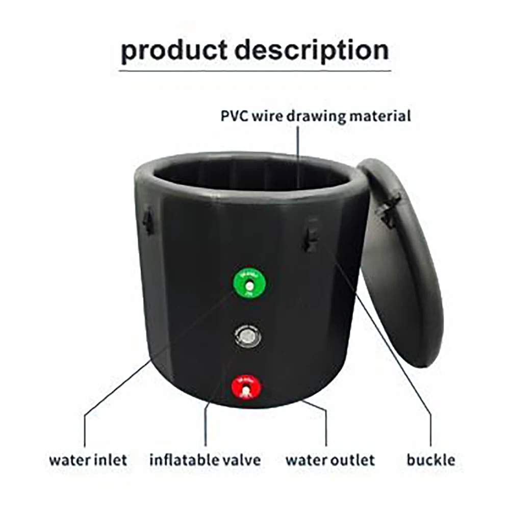 Custom White Black Ice Cold Plunge Tub,Ice Bath Tub For Athletes Training Recovery Portable Indoor Outdoor Use