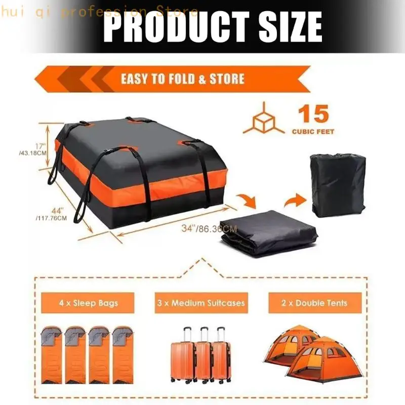 Wasserdichte 420D Oxford Dachgepäckträgertasche mit Anti-Rutsch-Matte für Auto-SUV H8WE – Detail 6
